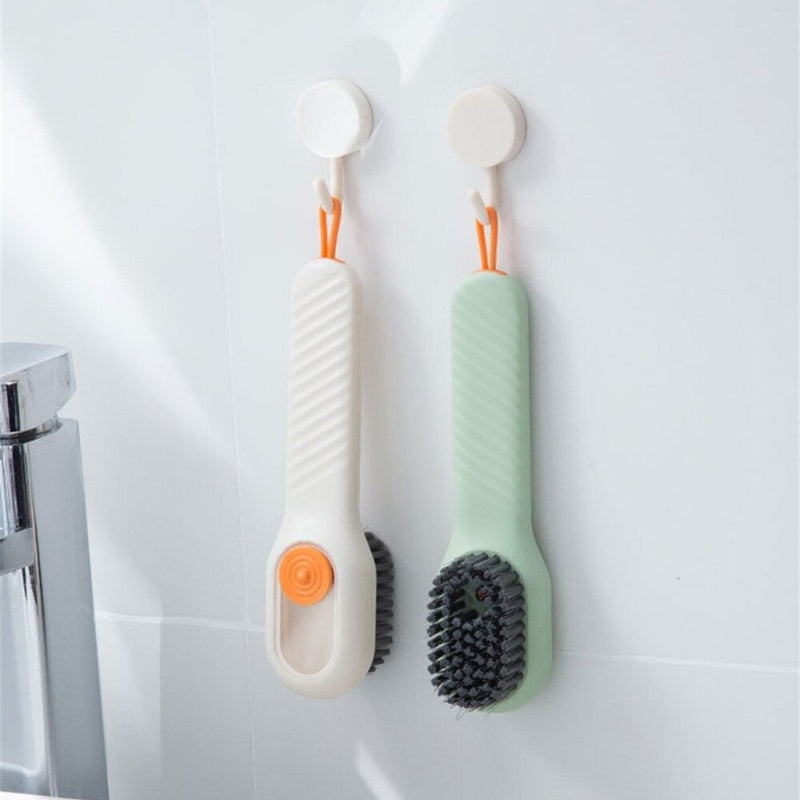 Multifunctional Soft-Bristled Shoe Brush Shoe Brushes Long Handle Brush Automatic Filling Clothes Cleaing Clothing Board Tools