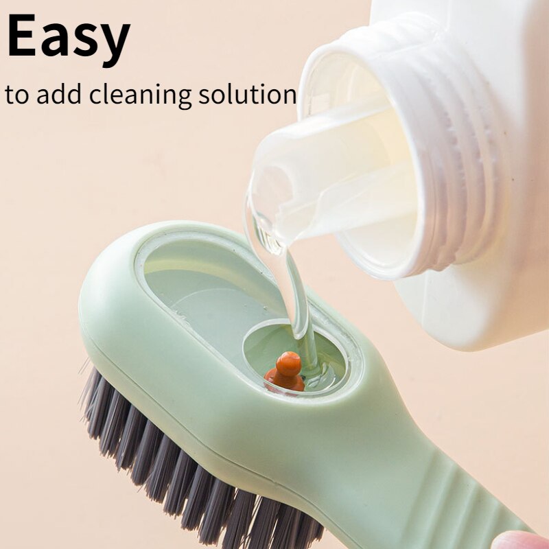 Multifunction Cleaning Brush Soft Bristled Liquid Shoe Brush Long Handle Clothes Brush Underwear Brush Household Cleaning Tools