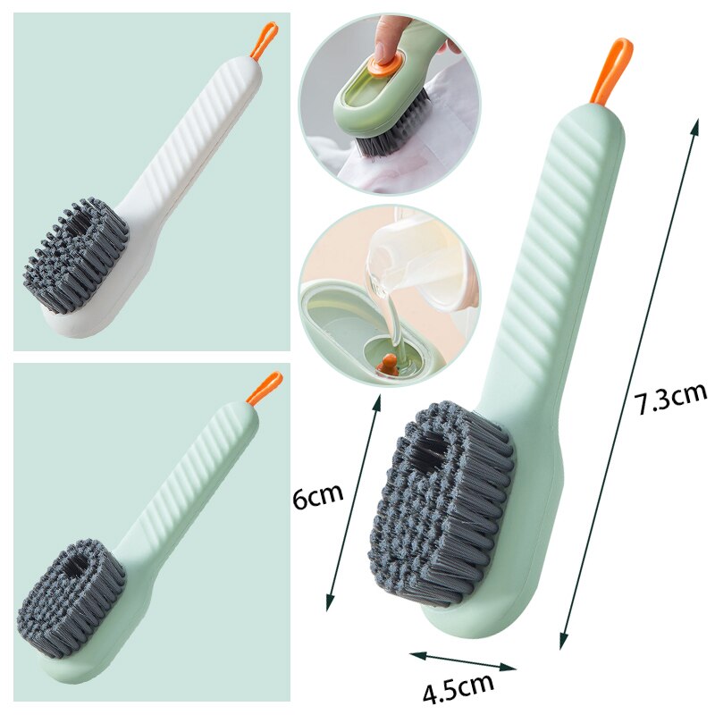 Multifunction Cleaning Brush Soft Bristled Liquid Shoe Brush Long Handle Clothes Brush Underwear Brush Household Cleaning Tools