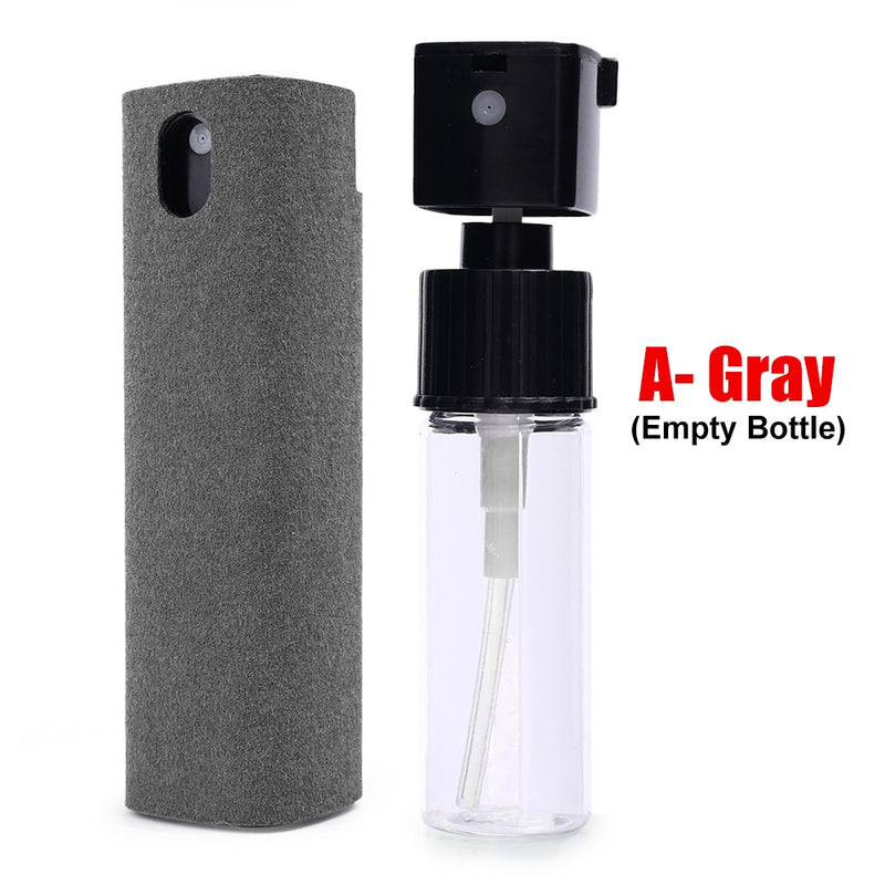 2in1 Microfiber Screen Cleaner Spray Bottle Mobile Phone Tablet Computer TV Display Screen Cleaning Wipe Cloth without Alcohol