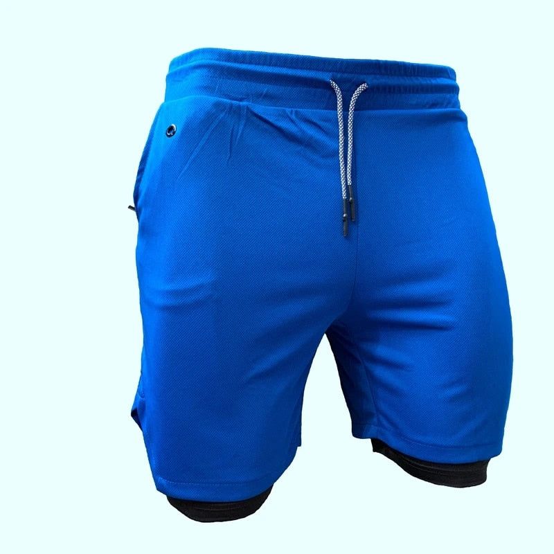 2023 Newest Running Shorts Men 2 in 1 Training Gym Shorts Fitness Men Joggers Jogging Summer Sports Shorts Workout Short Pants