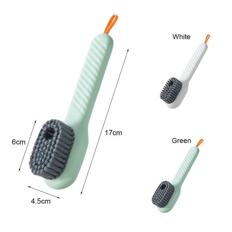 Soft Bristled Liquid Shoe Brush Multifunction Cleaning Brush Long Handle Brush Shoe Clothing Board Brush Household Cleaning Tool