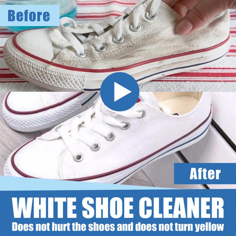 100g White Shoes Cleaning Cream Multi-functional Pasty Cleaner With Wipe Stains Remover Cleansing Maintenance Of Sports Shoes