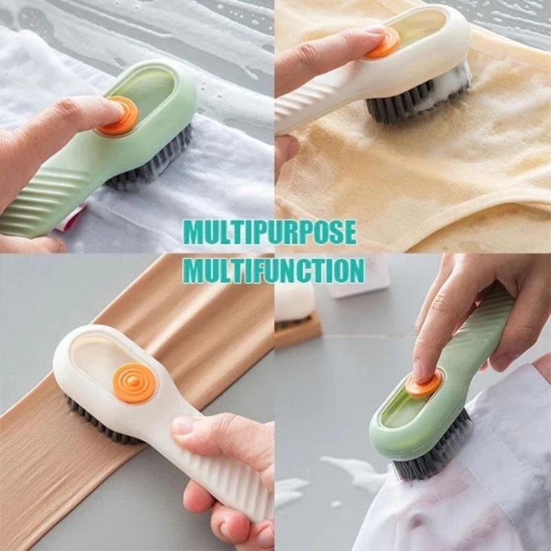 Multifunctional Soft-Bristled Shoe Brush Shoe Brushes Long Handle Brush Automatic Filling Clothes Cleaing Clothing Board Tools