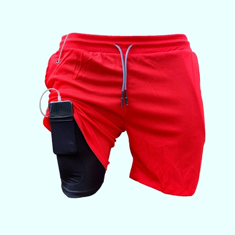 2023 Newest Running Shorts Men 2 in 1 Training Gym Shorts Fitness Men Joggers Jogging Summer Sports Shorts Workout Short Pants