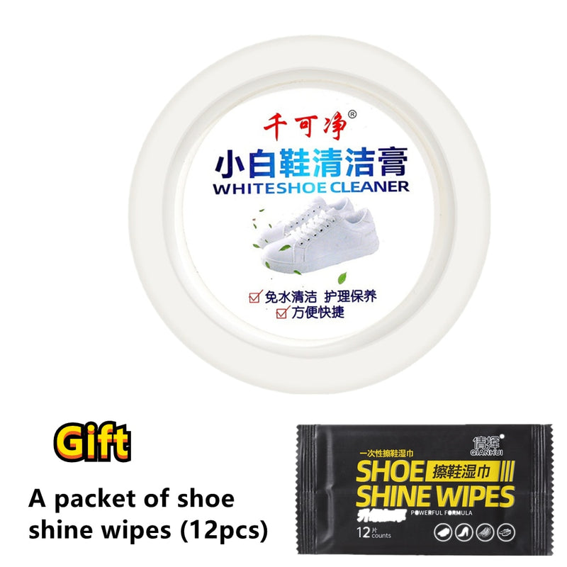 100g White Shoes Cleaning Cream Multi-functional Pasty Cleaner With Wipe Stains Remover Cleansing Maintenance Of Sports Shoes