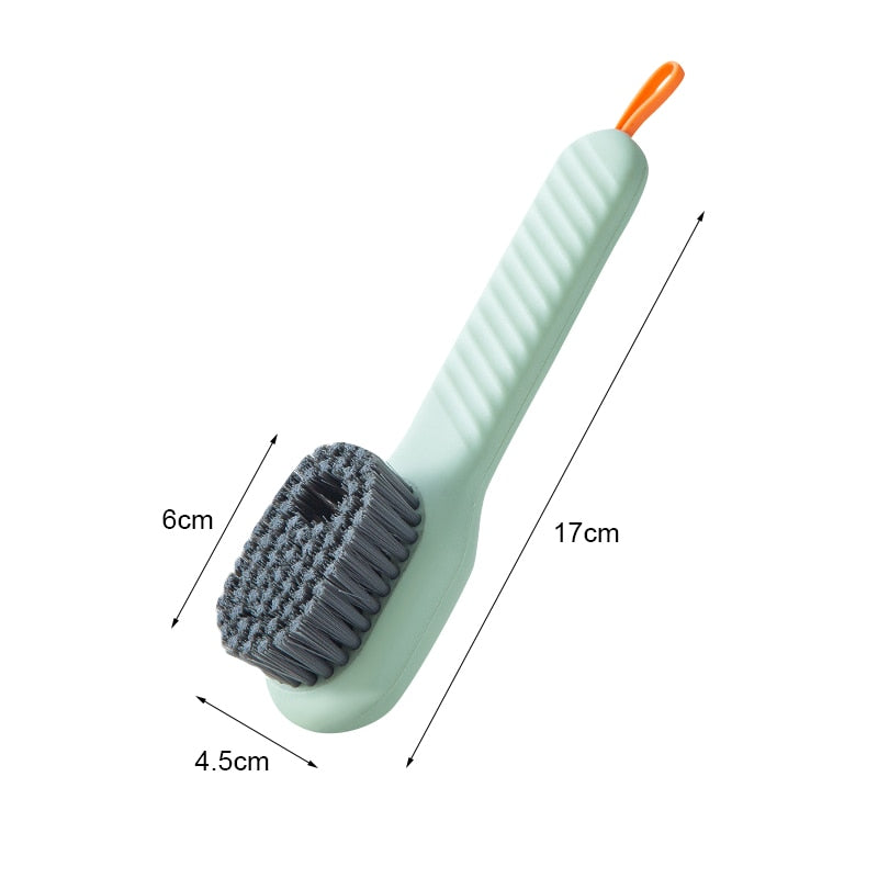 Soft Bristled Liquid Shoe Brush Multifunction Cleaning Brush Long Handle Brush Shoe Clothing Board Brush Household Cleaning Tool