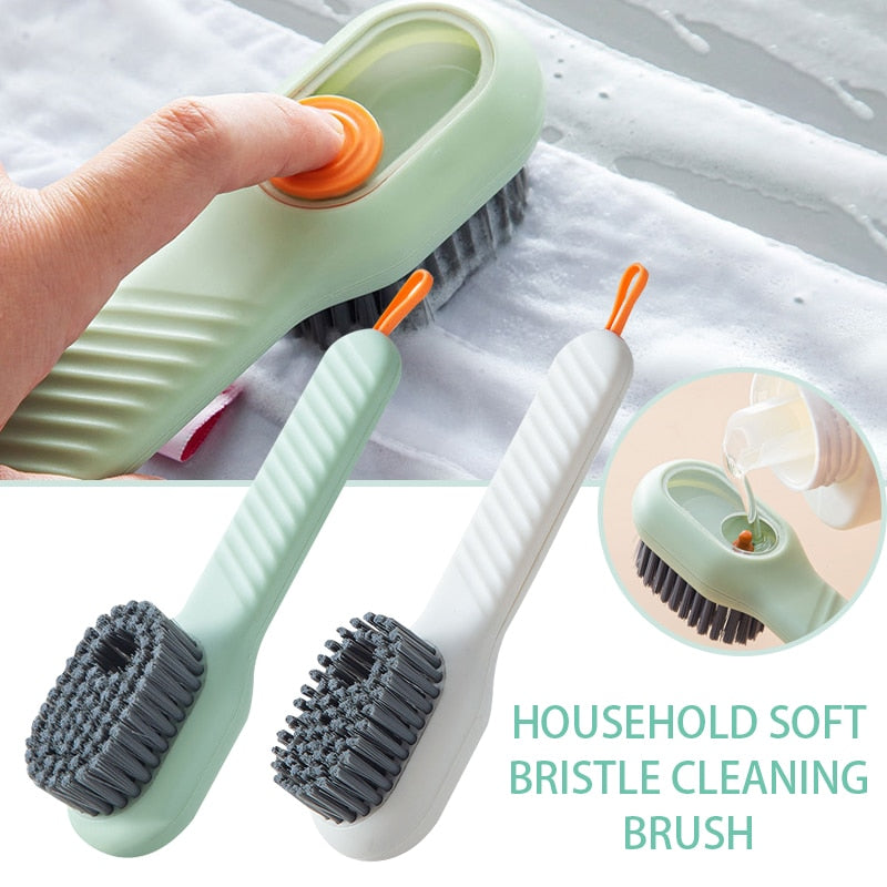 Multifunction Cleaning Brush Soft Bristled Liquid Shoe Brush Long Handle Clothes Brush Underwear Brush Household Cleaning Tools